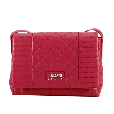 Shop Armani Jeans Crossbody Bags Shoulder Bag Women  In Red