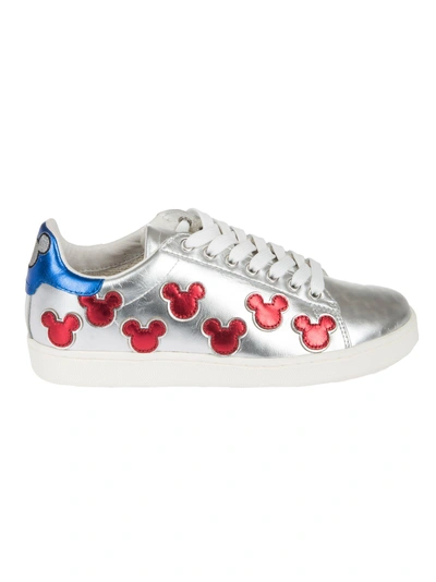 Shop Moa Usa Moa Master Of Arts Micky Mouse Sneakers In Silver