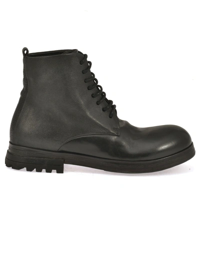 Shop Marsèll Leather Army Boot In Black