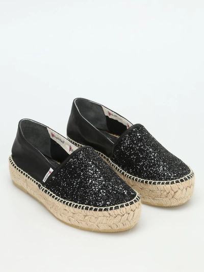 Shop Espadrilles Tommy Napa And Glitter  In Black