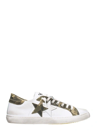 Shop 2star Low Star White Leather Sneakers