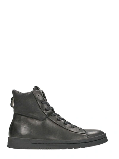 Shop Crime Black Leather Sneakers
