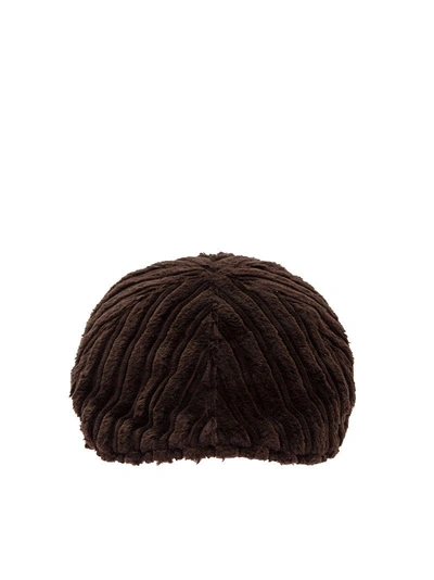 Shop Tagliatore Donald Cotton Corduroy Flat Hat In Brown