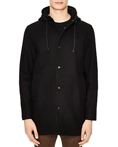 Shop Sandro Epsilon Coat In Black