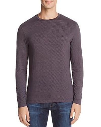 Shop Armani Collezioni Printed Long Sleeve Tee In Blue