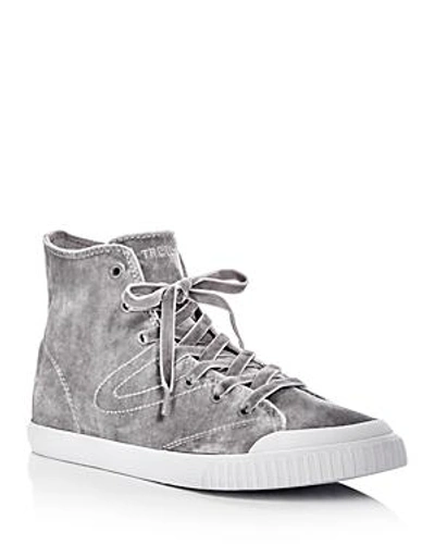 Shop Tretorn Women's Marley Hi4 Velvet High Top Sneakers In Silver