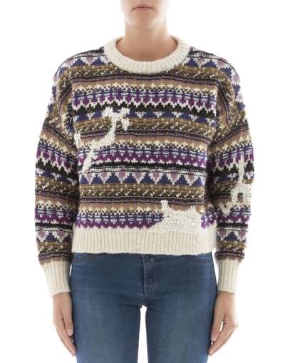 Shop Isabel Marant Étoile Multicolor Wool Sweatshirt