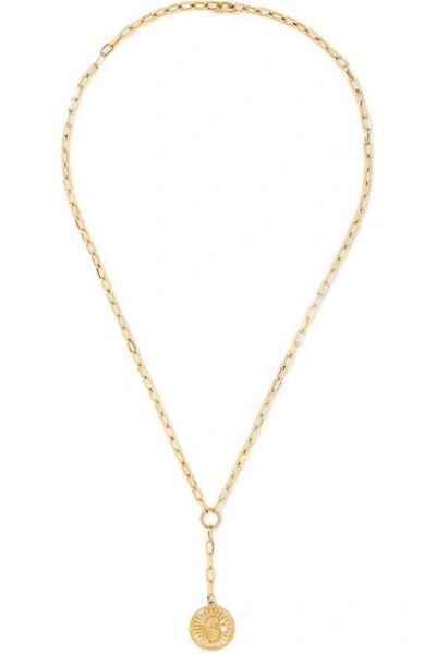 Shop Foundrae Karma 18-karat Gold Diamond Necklace
