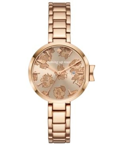Shop Kate Spade New York Women's Park Row Rose Gold-tone Stainless Steel Bracelet Watch 34mm