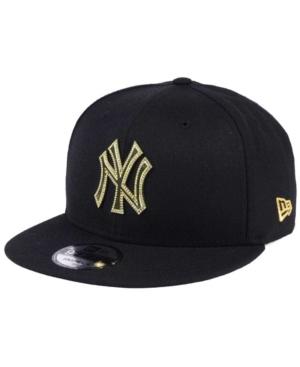 New Era New York Yankees Gold And Ice 9fifty Snapback Cap In Black ...