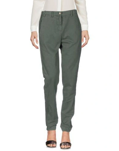 Shop Pinko Casual Pants In Military Green