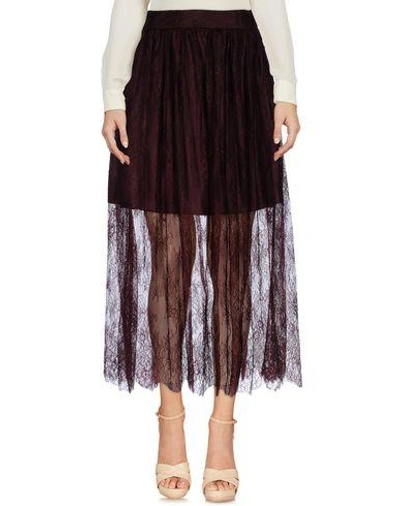 Shop Pinko Woman Midi Skirt Deep Purple Size 8 Polyamide, Polyester