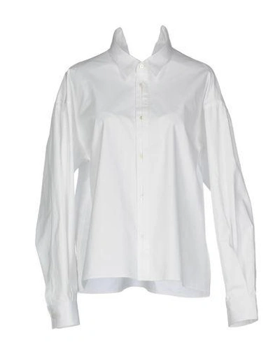 Shop Golden Goose Solid Color Shirts & Blouses In White