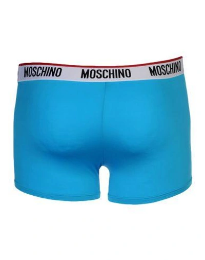 Shop Moschino Underwear Boxers In Azure