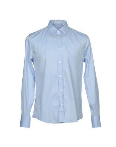 Shop Bikkembergs Solid Color Shirt In Azure