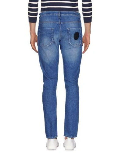 Shop Bikkembergs Denim Pants In Blue