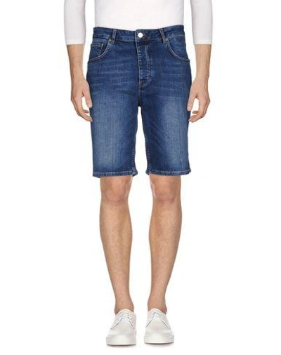 Shop Wesc Denim Shorts In Blue