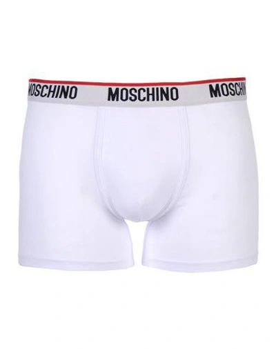 Shop Moschino Underwear Boxers In White