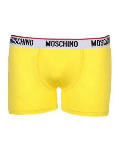 Shop Moschino Underwear Boxer In Yellow