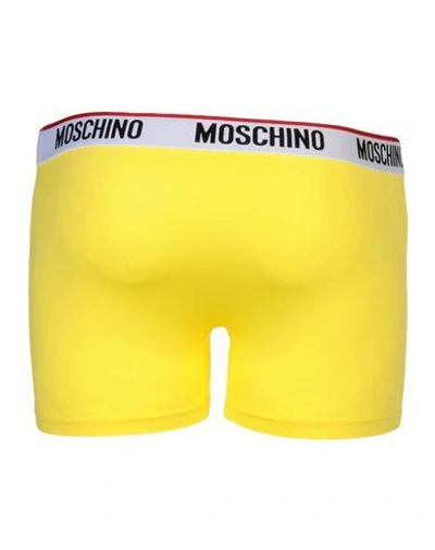 Shop Moschino Underwear Boxer In Yellow