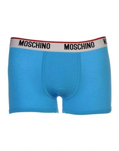 Shop Moschino Underwear Boxer In Turquoise