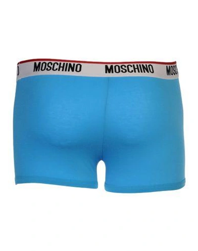 Shop Moschino Underwear Boxer In Turquoise