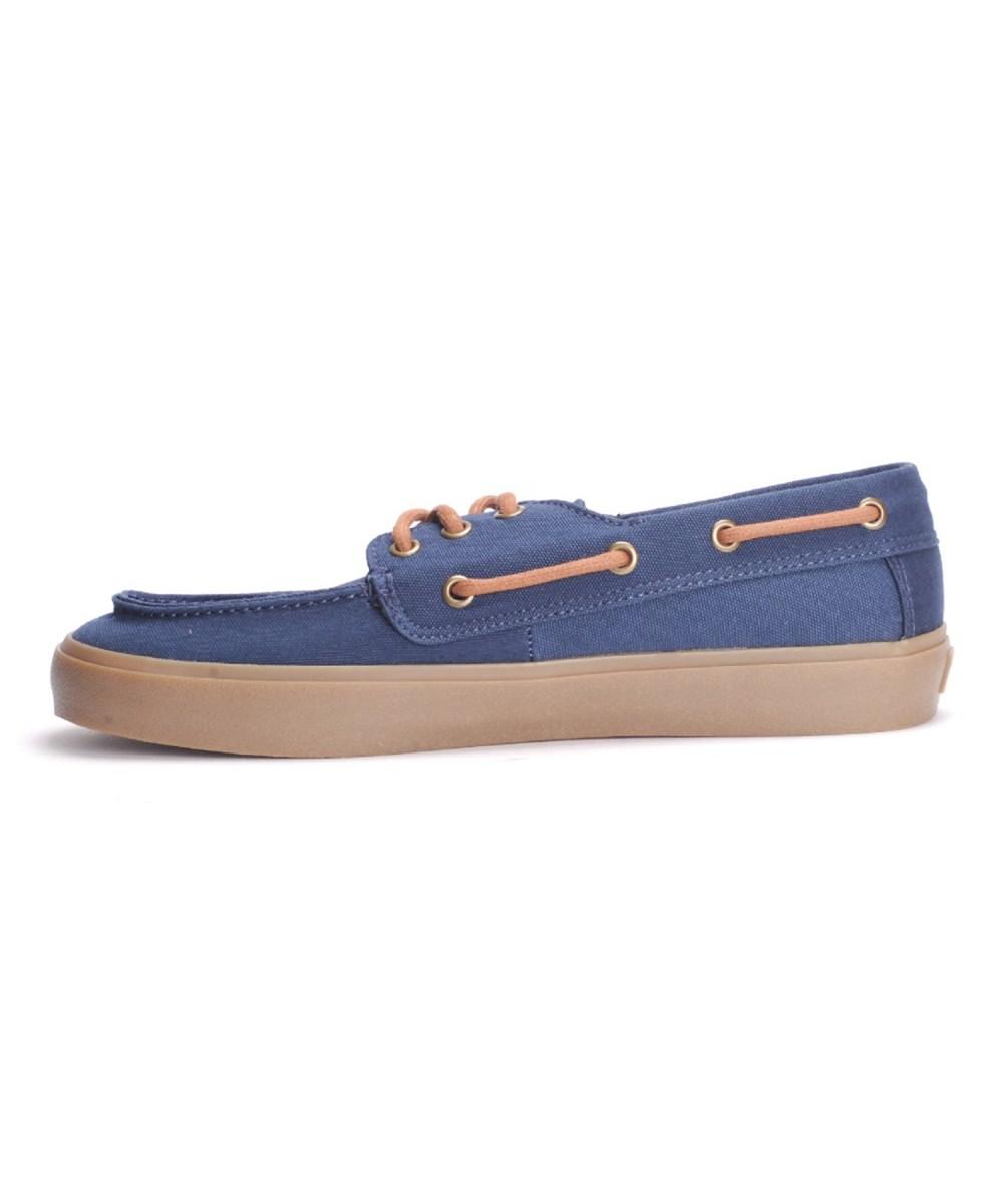vans blue boat shoes