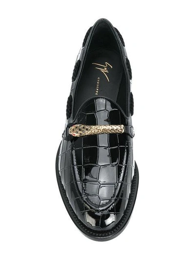Shop Giuseppe Zanotti Design Grady Loafers - Black