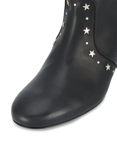 Shop Laurence Dacade Black Star Stud 55 Ankle Boots