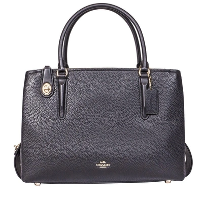 Shop Coach Black Leather Handbag