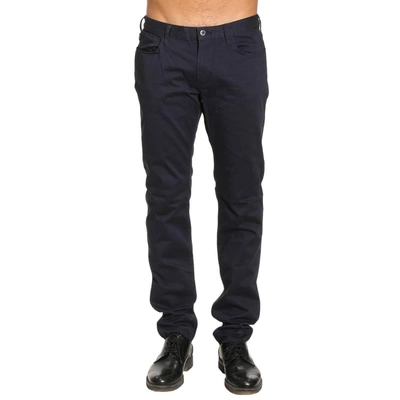 Shop Armani Jeans Pants Pants Men  In Blue