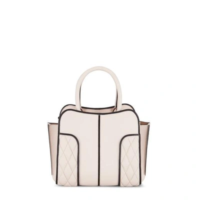 Shop Tod's Sella Bag Mini In Off White, Black