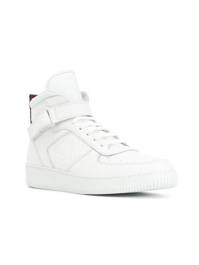 Moncler Corentin High Top Leather Sneakers In White | ModeSens
