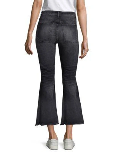 Shop 3x1 Higher Ground Distressed Crop Flare Jeans In Black Raven