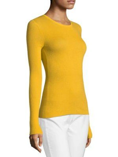 Shop Michael Kors Cashmere Crewneck Top In Mediteranean