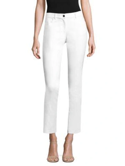 Shop Michael Kors Samantha Stretch Cotton Pants In Sapphire