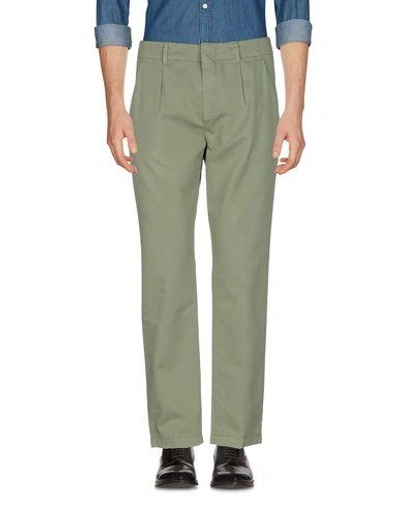 Shop Dondup Casual Pants In Military Green