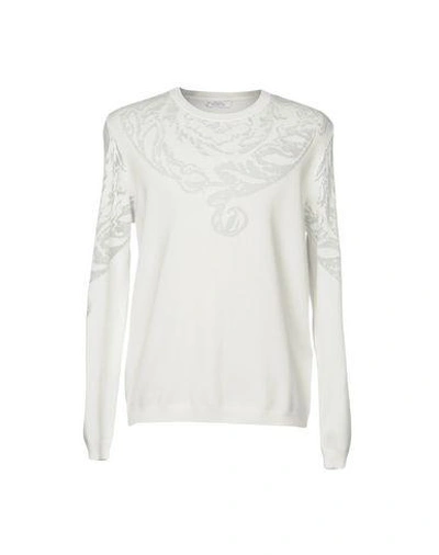 Shop Versace Sweater In White