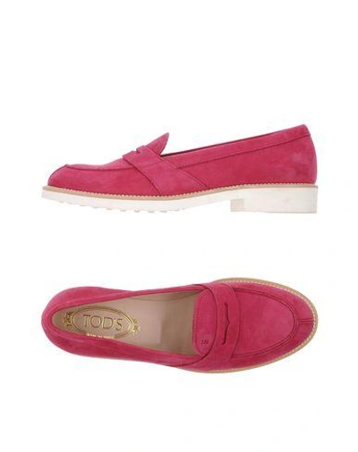 Tod's Loafers In Fuchsia