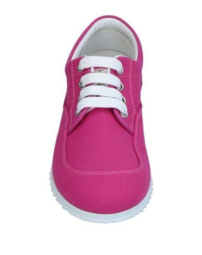 Shop Hogan Woman Sneakers Fuchsia Size 7.5 Textile Fibers In Pink