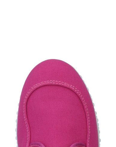 Shop Hogan Woman Sneakers Fuchsia Size 7.5 Textile Fibers In Pink