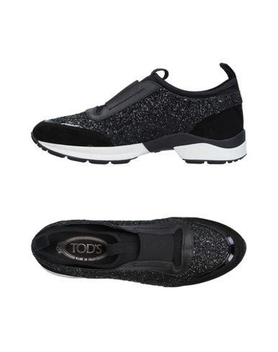 Shop Tod's Woman Sneakers Black Size 6 Leather, Textile Fibers