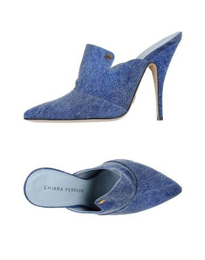 Shop Chiara Ferragni Mules In Blue