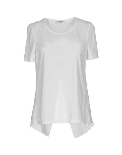 Shop Dondup Woman Blouse White Size M Viscose, Polyamide, Nylon, Silk