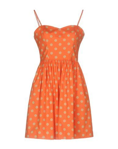 Shop Jeremy Scott Short Dresses In Orange