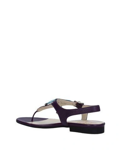 Shop Bruno Magli Flip Flops In Purple