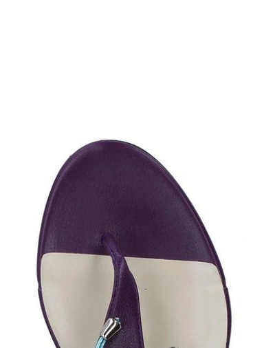Shop Bruno Magli Flip Flops In Purple