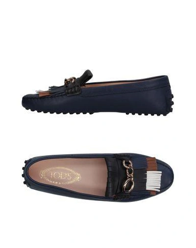 Tod's Loafers In Dark Blue