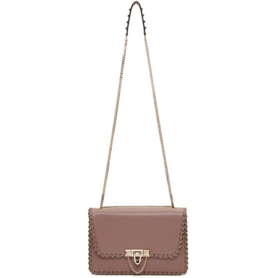 Shop Valentino Pink  Garavani Small Demilune Bag