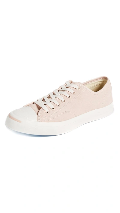 Shop Converse Jack Purcell Jack Suede Sneakers In Dusk Pink/natural